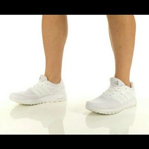 All White Adidas cloudfoam